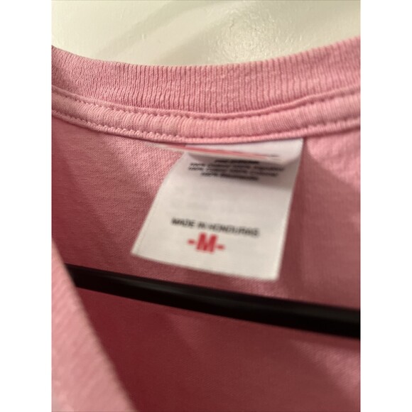 Anvil Men's T-Shirt HOOS THINK PINK UNIVERSITY OF VIRGINIA Pink Size M - Picture 4 of 13